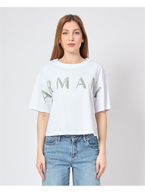 Armani Exchange cropped T-shirt with logo ARMANI EXCHANGE | XW000520-AF10359U0002